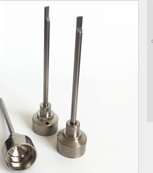 New Universal Titanium Carb Cap GR2 Domeless Titanium Nails with Titanium Dabble for both 10mm 14mm 18mm VS Ceramic Nail