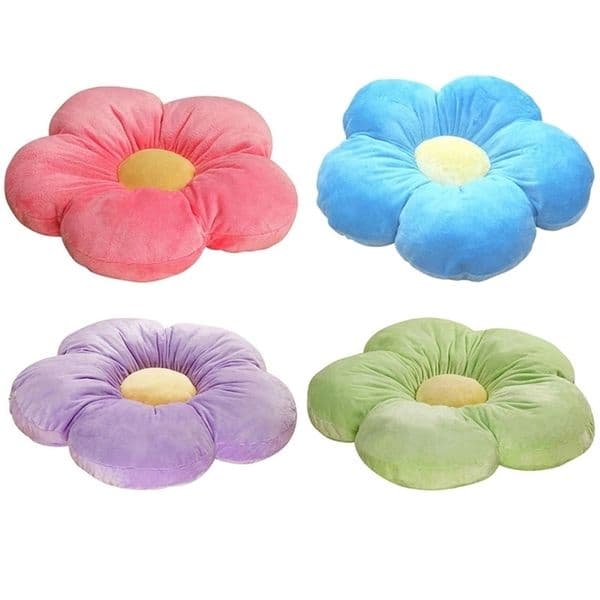 Cute Flower Cartoon Plush Chair Cushion Living Bedroom Home Decorative Sofa Office s Birthday Gifts for Kid 211203
