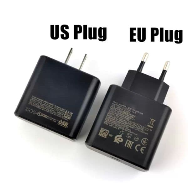 Type-C super fast charger 45W EU quick charge Capacitors adapter for galaxy s20 s10 s10e a51 a50 note 8 9 10 to c cable