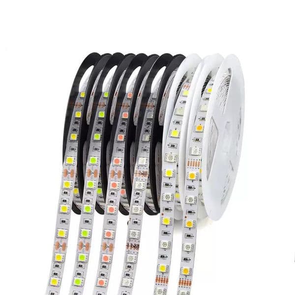 Waterproof 5050 SMD LED Strip light 5M 12V Decoration LED String lamp 60LEDs/M RGB, RGBW, RGBWW ,Yellow,Pink,Blue,Green,Red 11 Colors