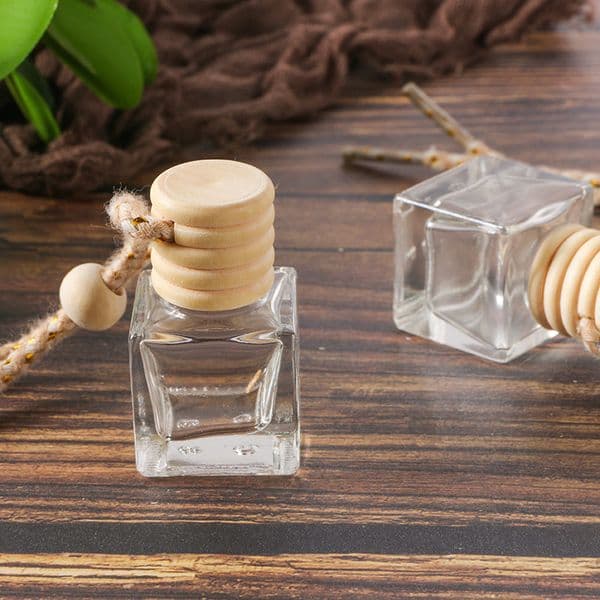 Car car pendant perfume ornament air freshener for essential oils diffuser fragrance empty glass bottle DH9585