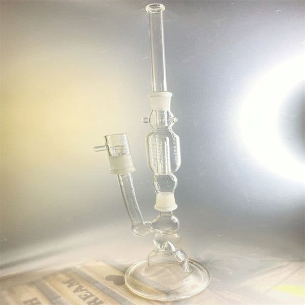 amazing function removable bong glass smoking pipe water with parts 15 inches high gb262