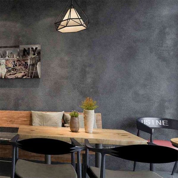 Dark Gray Vintage Vinyl Concrete Wall Effect Wallpaper Retro Plain Texture PVC Wall Paper Bedroom Living Room Background Decor 210722
