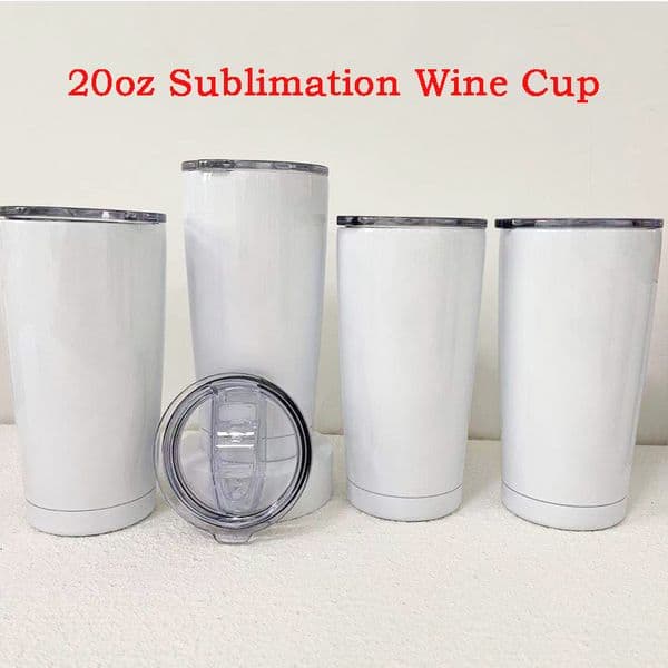 20oz Sublimation Coffee Mugs With Sealed Lids Travel Car Tumbler Cups Stainless Steel Vacuum Wine Cup For Outdoor 0228