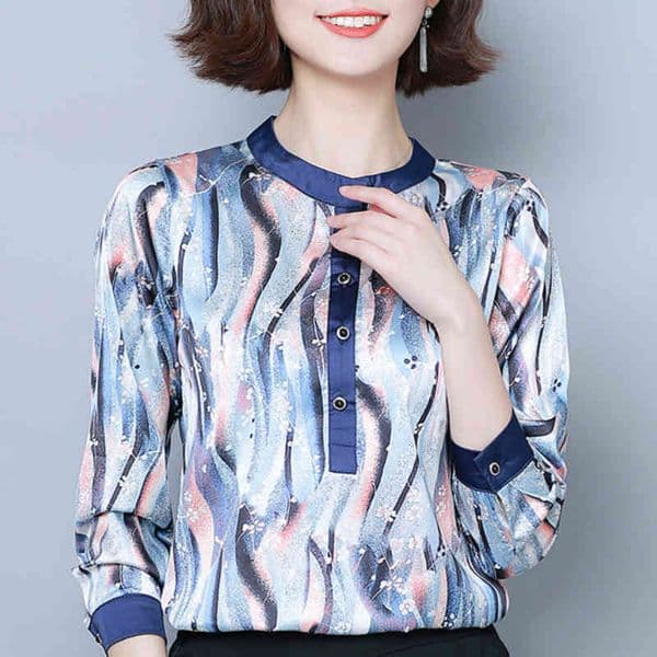 Womens Tops And Blouses Print Chiffon Blouse Women Shirts Long Sleeve Blouse Women Blouses Woman Plus Size Tops Blusas C64 210426wtt
