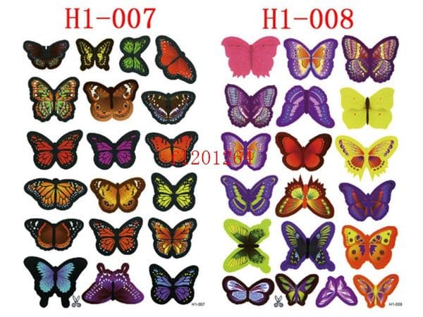 9500pcs(=500sets) PVC 3D DIY Butterfly Wall Stickers Home Decor Poster for Kitchen Bathroom Adhesive to Wall Decals Decoration