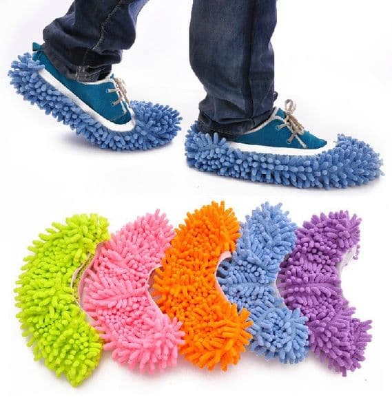 Dust Mop Slipper House Cleaner Lazy Floor Dusting Cleaning Foot Shoe Cover 5 Colors Drop Shipping