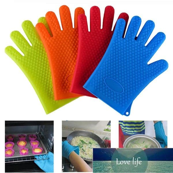Silicone Oven Mitt Oven Gloves Heat Resistant Gloves Full Finger Hand Wrist Protection Silicone Single Oven Heat Resistant Mitts Factory price expert