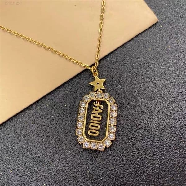 Necklace Luxury Jewelry Dejia Design Star Letter Inlaid with Diamond Clavicle Chain Net Red Same High Version Female
