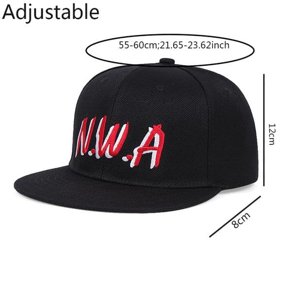 New arrival NWA embroidery mens baseball cap flat brim hiphop hat adjustable snapback hat womens baseball hat