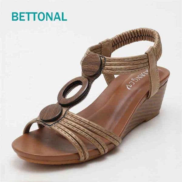 BETTONAL summer casual shoes women sandals wedge vintage Bohemia gladiator ladies sandles sandalias for woman big size 42 210611