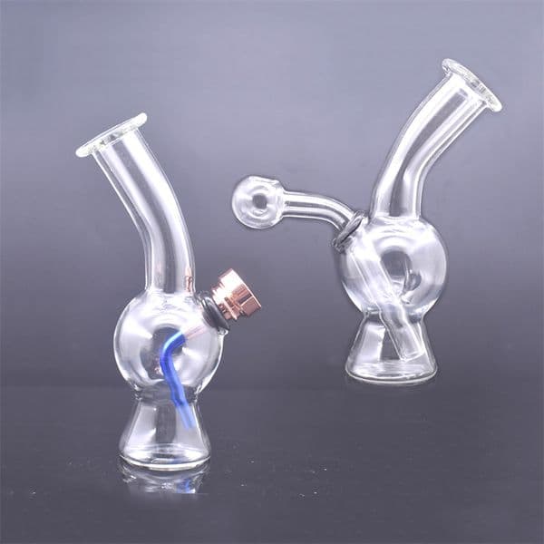 mini smoking pipe Portable hand oil burner bong with Detachable oil pot easy clean glass pipes