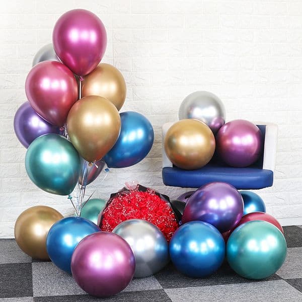 50pcs/lot Colorful Balloon Party Decoration 10inch Latex Metallic Helium Balloons Wedding Birthday Baby Shower Christmas Decorations Globos Metalicos De Helio