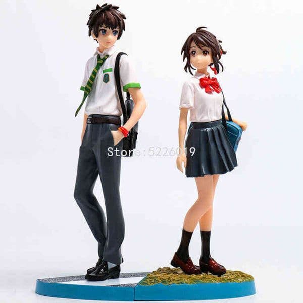 2pcs/lot Tachibana Taki u0026 Miyamizu Mitsuha Sexy Figure Anime Movie Your Name PVC Action Figure Collection Model Doll Toys 22cm H1124 Y260522