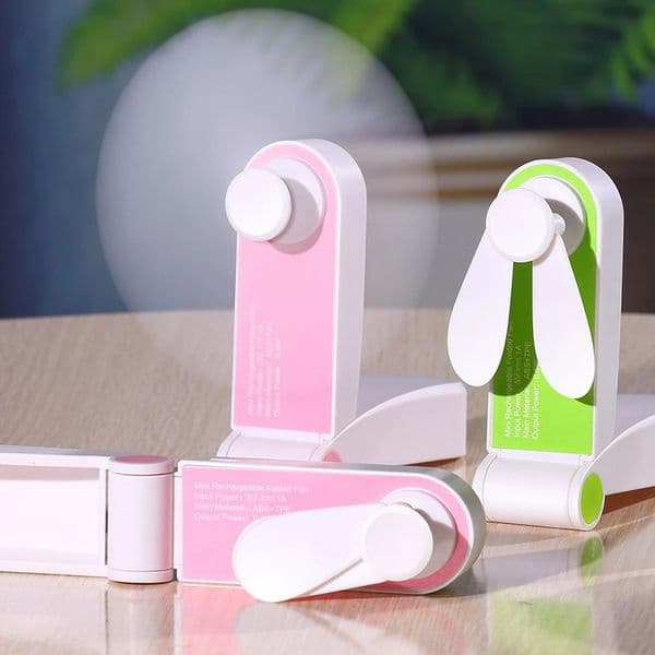 Usb Mini Fold Fan Electric Portable Hold Small Air Cooler Originality Charging Household Electrical Appliances DesktopZ260702