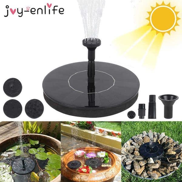 Solar Fountain Watering Kit Patio Landscape Floating Water Pump Outdoor Garden Swimming Pool Pond Waterfall Decoration 210713