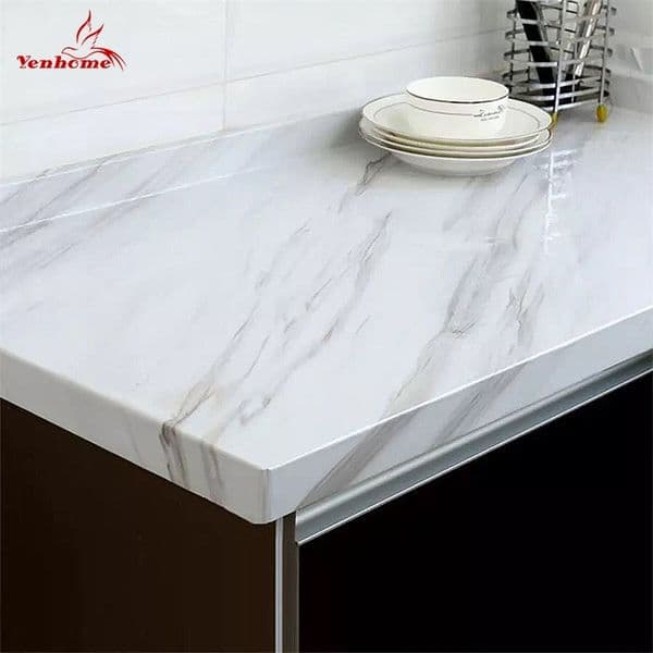 Marble Vinyl Film Self Adhesive Wallpaper for Bathroom Kitchen Cupboard Countertops Contact Paper PVC Waterproof Wall Stickers 210705