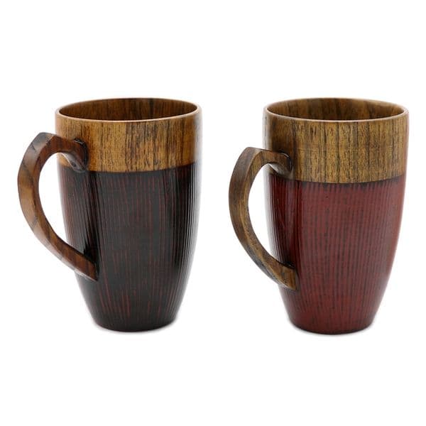 Handmade Wooden Cup Wood Coffee Tea Beer Juice Milk Water Mug Primitive Natural 210827