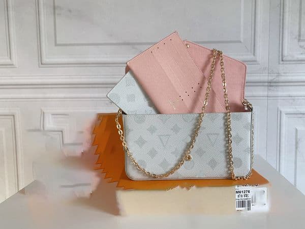 Fashion Designers Women Handbags Shoulder Bags Luxurys Lady Crossbody Highs Quality Classic Flower Letter Leather Messenger Purses Chains Marelle Totes 61276-2