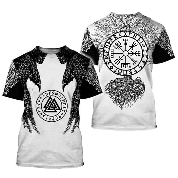 Viking symbol - odin Tattoo 3D Printed men t shirt Harajuku Fashion Short sleeve shirt summer Casual Unisex tshirt tops WS358 210409
