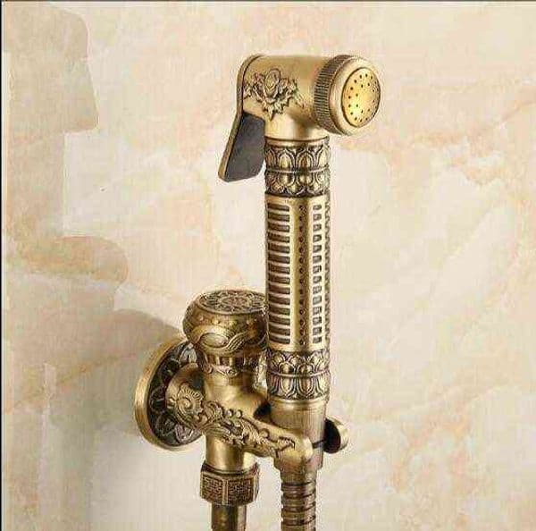 Antique Bronze Hand held Bidet Spray Shower Set Copper Bidet Sprayer Lanos Toilet Bidet Faucet Lavatory Gun,Wall Mounted Tap H1209