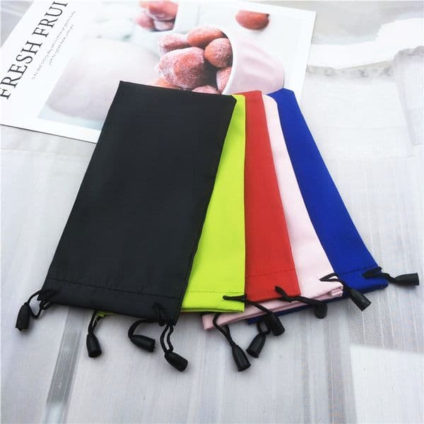 Drawstring Microfiber Cloth Glasses Bag Portable Dustpoof Sunglasses Bag Jewelry Eyeglasses Pouch Bags Size18cm*9.5cm