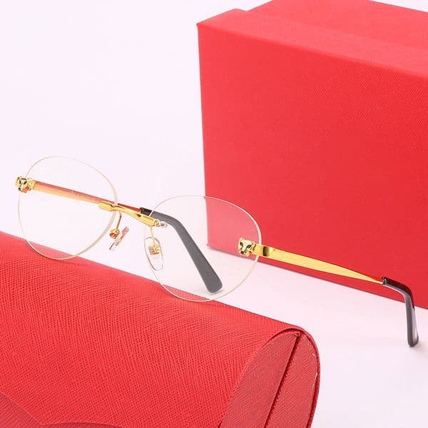 Fashion Sunglasses Frames Designer Sun glasses Women Mens Round Metal Eyeglasses eyeglass female Men gold frame C Decoration Sunglass Eyewear Size 53-19-141mm