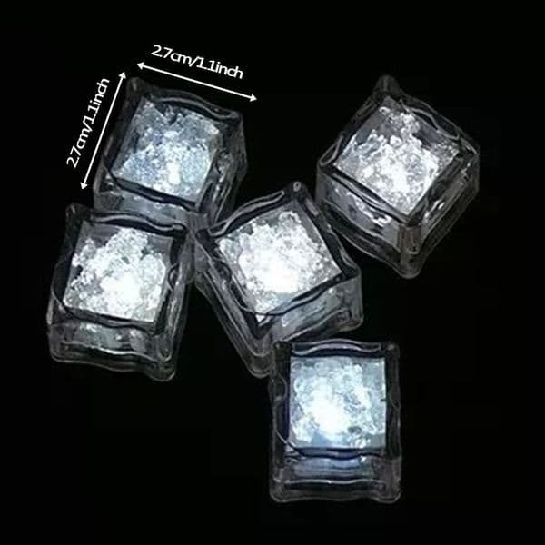 Glow Cubes LED Induction Ice Cube Light Wedding Bar Party Decoration Supplies Bedroom Glows Lights Ornament Cubitos De Hielo Que Brillan En La Oscuridad Wholesale
