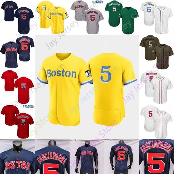 Nomar Garciaparra Jersey Father's Day Salute to Service 2021 City Connect Grey Navy White Red Fans Player Green Size S-3XL All Stitched