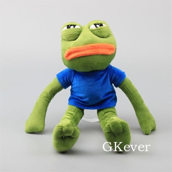 Pepe Sad Frog Plush Toy Soft Stuffed Animal Doll 17 Y260310