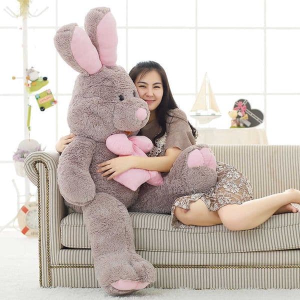 90cm Giant American Big Rabbit Plush Doll Soft Appease Toys Reading Pillow for Valentine's Day Children Gifts Lbv Q0727 XJ260303