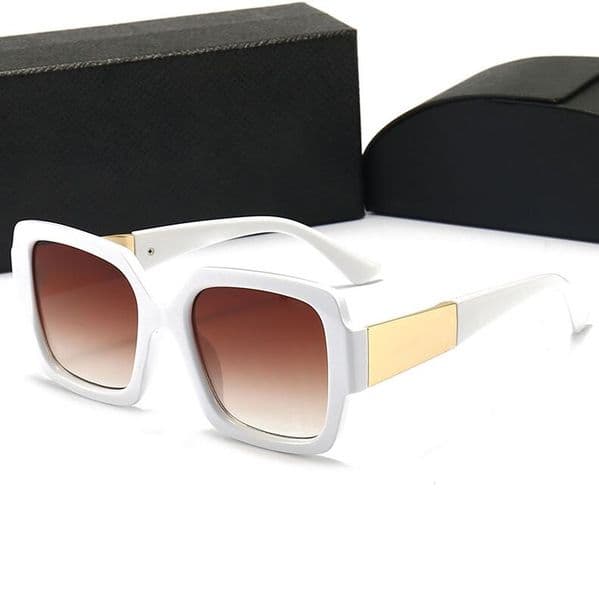 Summer Sunglasses for Woman 2022 Newest Retro Frame Men Women Sun Glasses Fashion Unisex Goggle Popular Eyewear With Case White Fram 4 Colors High Quality