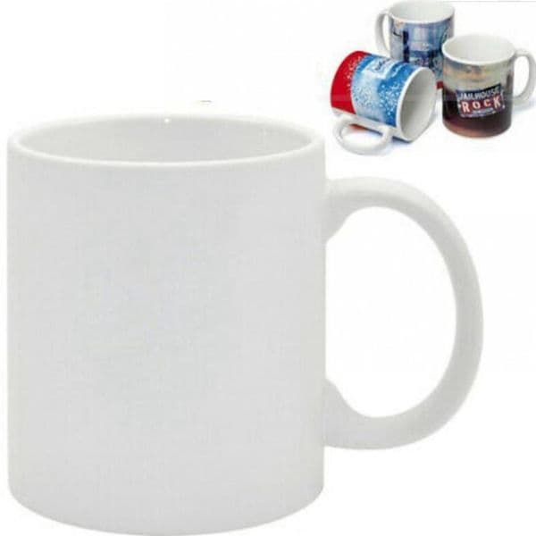 Stock Sublimation Blan Personality Thermal Transfer Ceramic Mug 11oz White Water Cup Party Gifts Drinkware