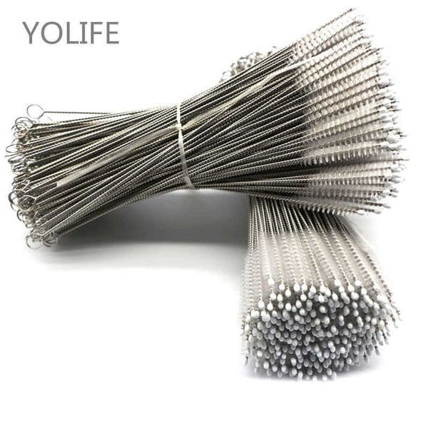 50/100Pcs Batch Straws Reusable Metal brushes Wholesale Stainless Steel Eco-friendly brush 175mm for 6mm diameter straw 210831