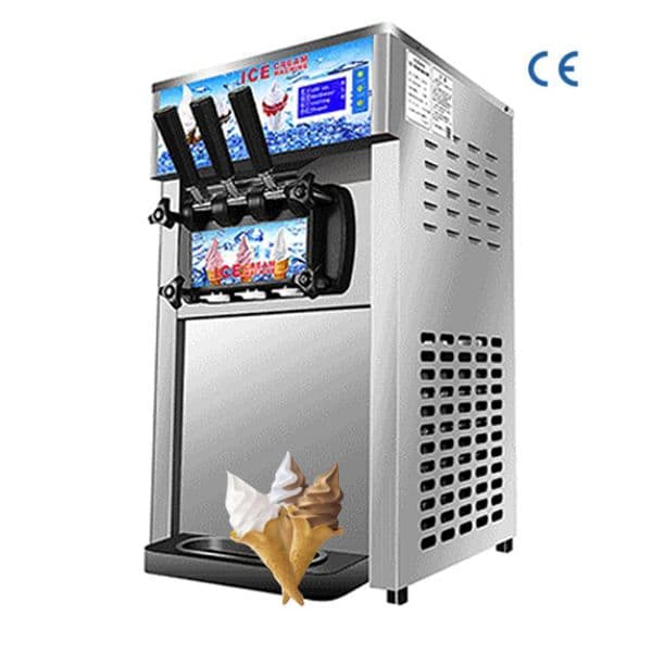 Desktop Small Soft Ice Cream Maker Machine 3 Flavors Commercial