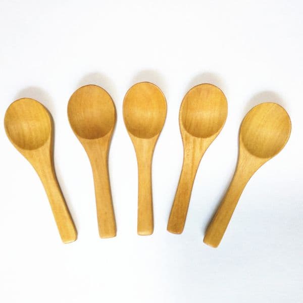 500pcs 9CM/10 CM Mini Wooden or Bamboo Baby Honey Spoon Ice Cream Spoons