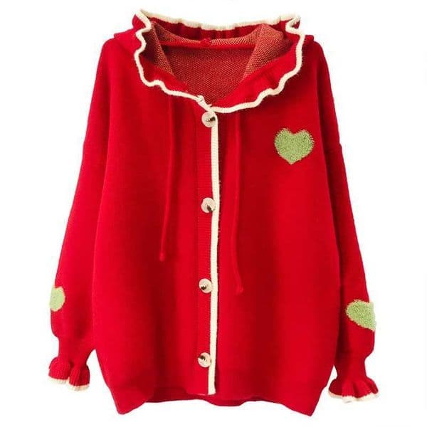 H.SA Women Autumn Winter Cardigan Loose Hooded Sweater Poncho Oversized Sweater Ruffles Loose Knit Jacket Winiter Overcoat 210716