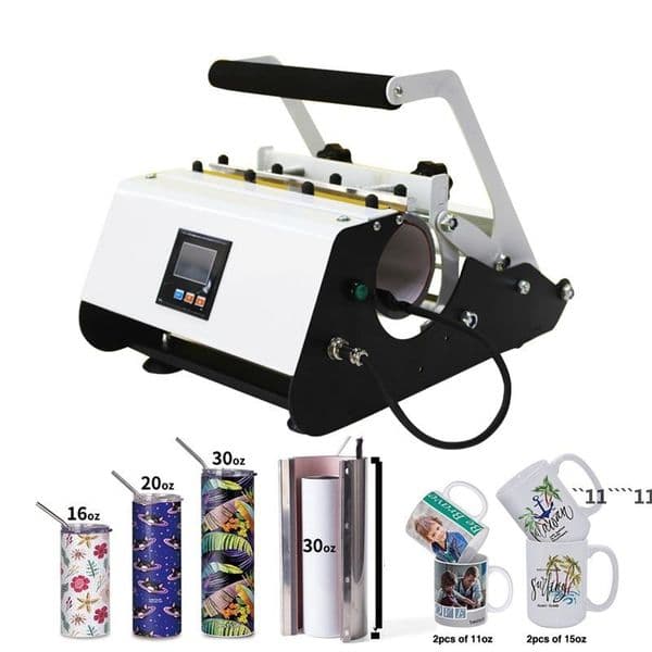 Universal Heat Transfer Machine 11/15/20/30oz Straight Sublimation Press Machines Thermal Transfer seaway LLA12033