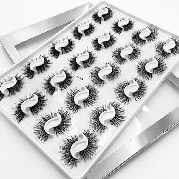 Hand Made Reusable 20 Pairs 3D Curling False Eyelashes Set Soft Light Natural Long Thick Fake Lashes Extension Makeup For Eyes 6 Models Laser Packing