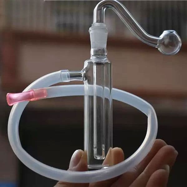 mini colorful glass oil burner bong mini Glass downstem smoking water glass bong with 10mm oil bowl and hose