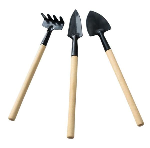 Mini Garden Tools Kit Small Shovel Rake Spade Wood Handle Metal Head Kids Gardener Gardening Plant Tool SN4313