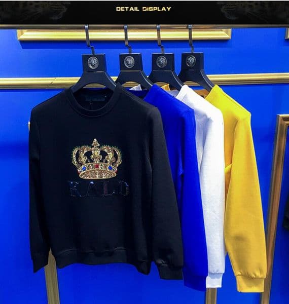 Men's Hoodies & Sweatshirts European station sweater men's ins trend 2021 spring and autumn new men's long-sleeved shirt plus velvet sweaters