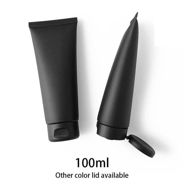 100ml Matte Black Squeeze Bottle 100g Empty Cosmetic Container Body Lotion Cream Packaging