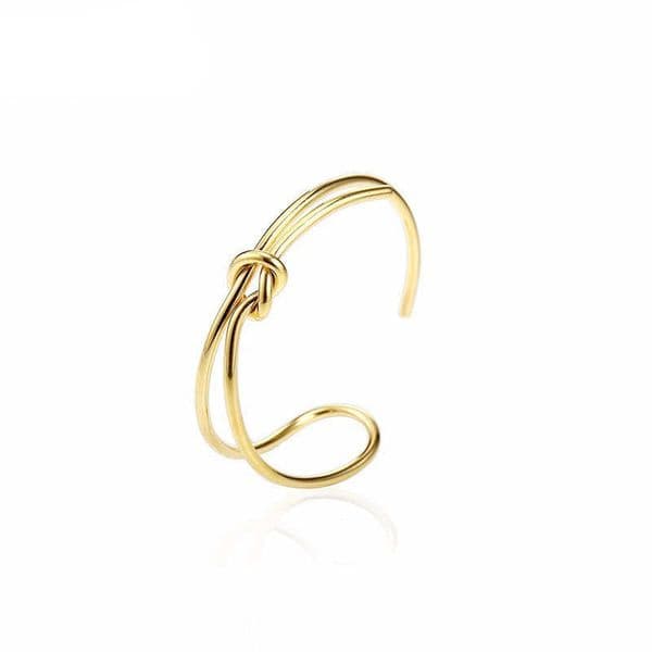 Rir Stainless Steel Gold Knotted Creative Bracelet Fashion Simple Female Models Charm Jewellery Bracelet Gift for Friends Q0719