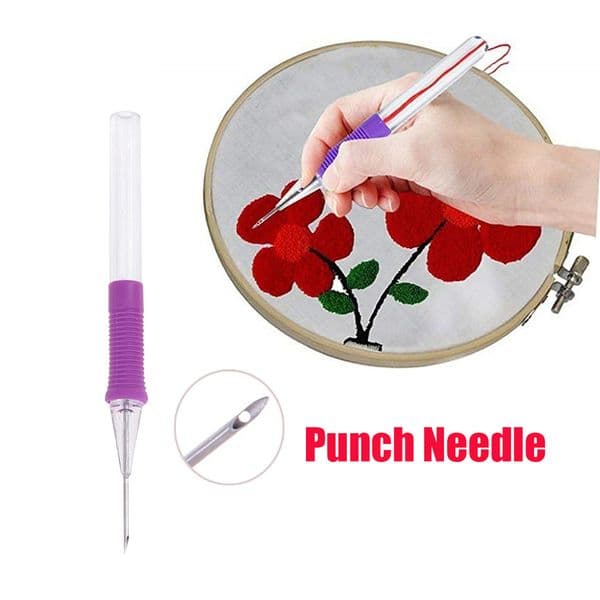 DIY Embroidery Pen Hand Embroidery Needle Weaving Tool Punch Needle Craft