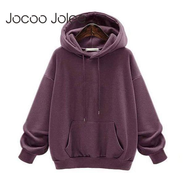 Women Oversized Hoodies Autumn Winter Long Sleeve Thick Warm Plush Hooded Sweatshirts Vintage Solid Pullover Tops 210428