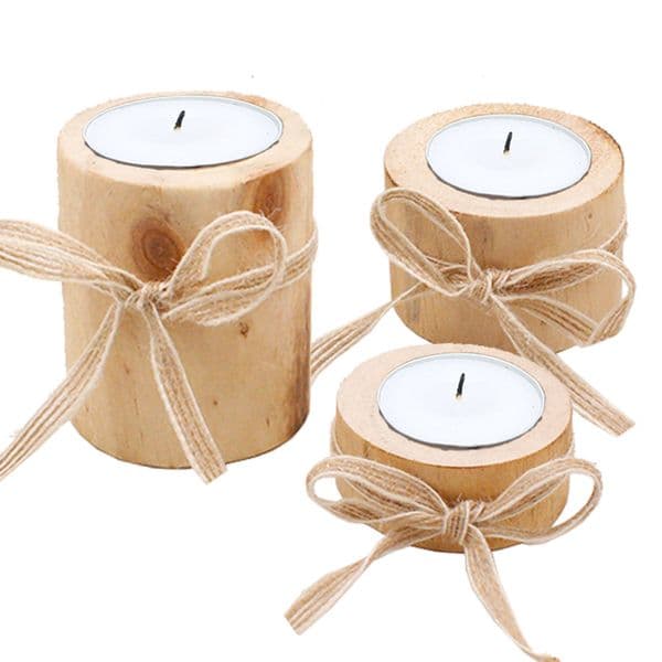 Wooden Candlestick Mini Plant Flowerpot Table Candle Decoration Holder Succulent Flower Pot Valentines Day Wedding Ornament Candelero De Madera Houten Kandelaar