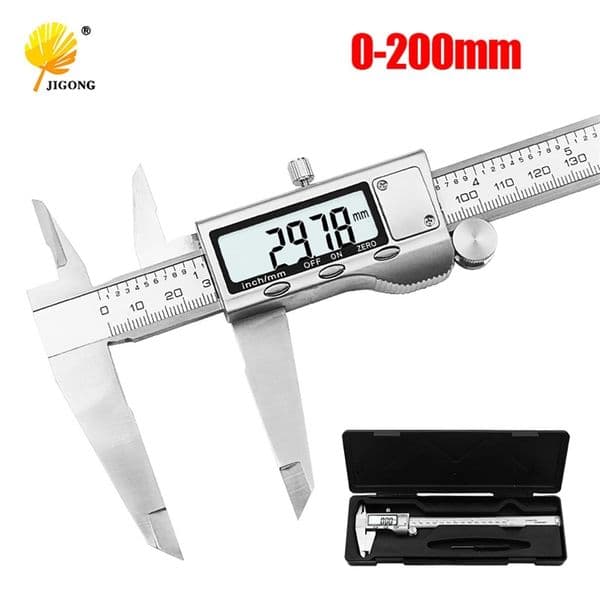 8" 200mm Digital Caliper Stainless Steel LCD Vernier with Retail+Box 210810