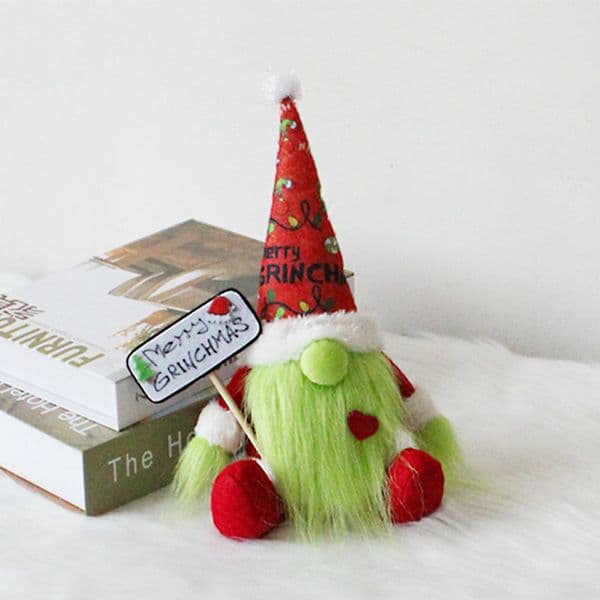 DHL Grinch Christmas Plush Toy Animals Rudolph faceless doll standing pose dolls home shopping mall window decoration