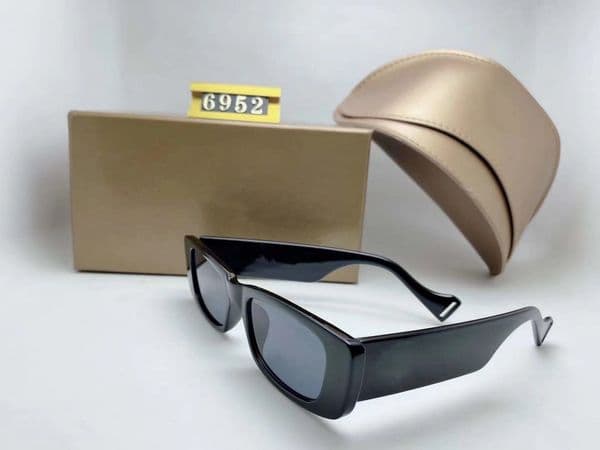 2023 new Luxury Top Quality Classic Square Sunglasses Designer Brand fashion Mens Womens Rectangle Sun Glasses Eyewear Metal Glass Lenses 6952